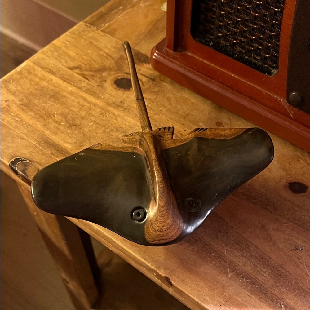 Wooden Stingray Carving
